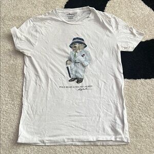 Ralph Lauren White Polo Bear Graphic Tee